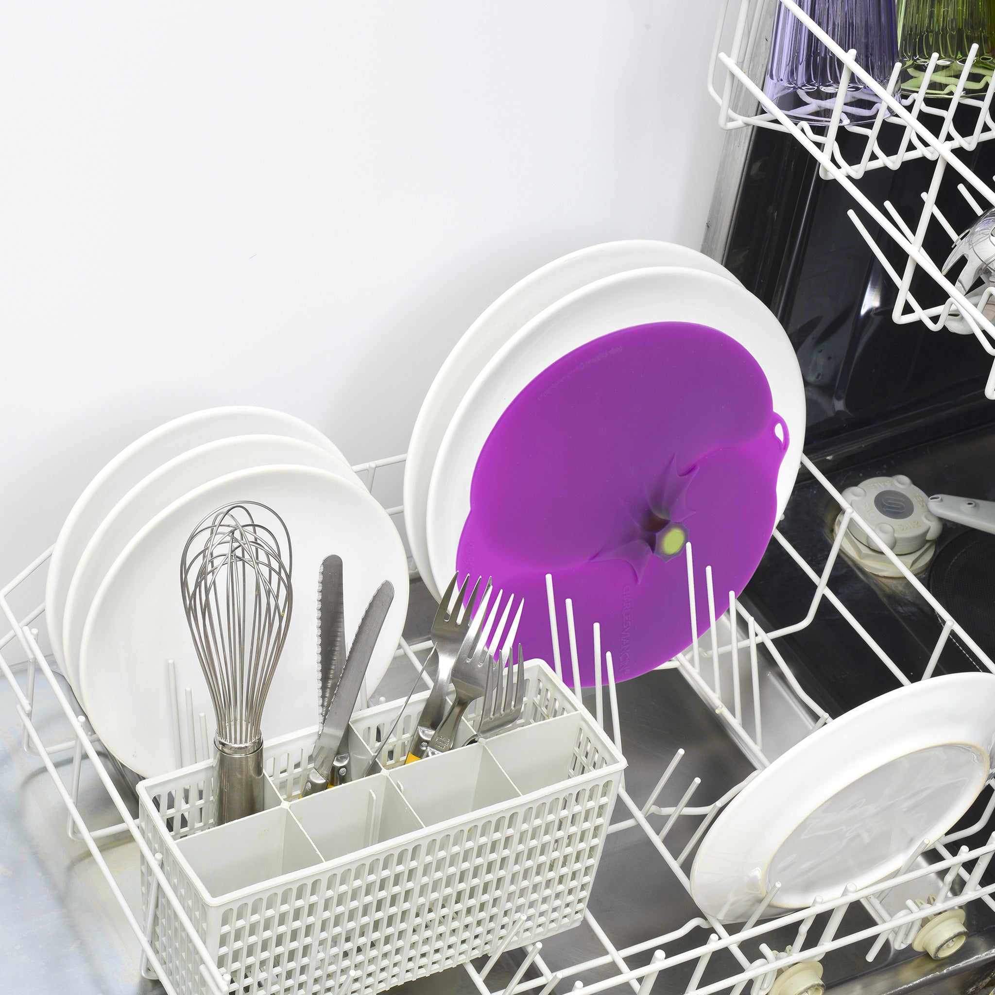 Charles Viancin Eggplant couvercle silicone 20 cm hermétique