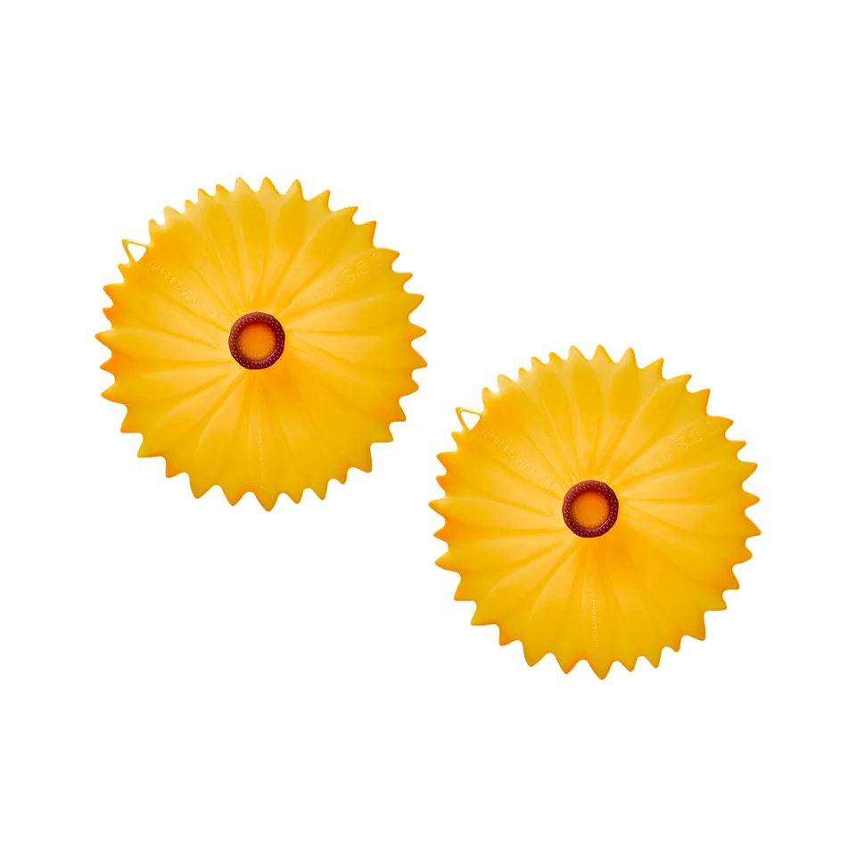 Charles Viancin Sunflower couvre-verre silicone lot 2 tournesol
