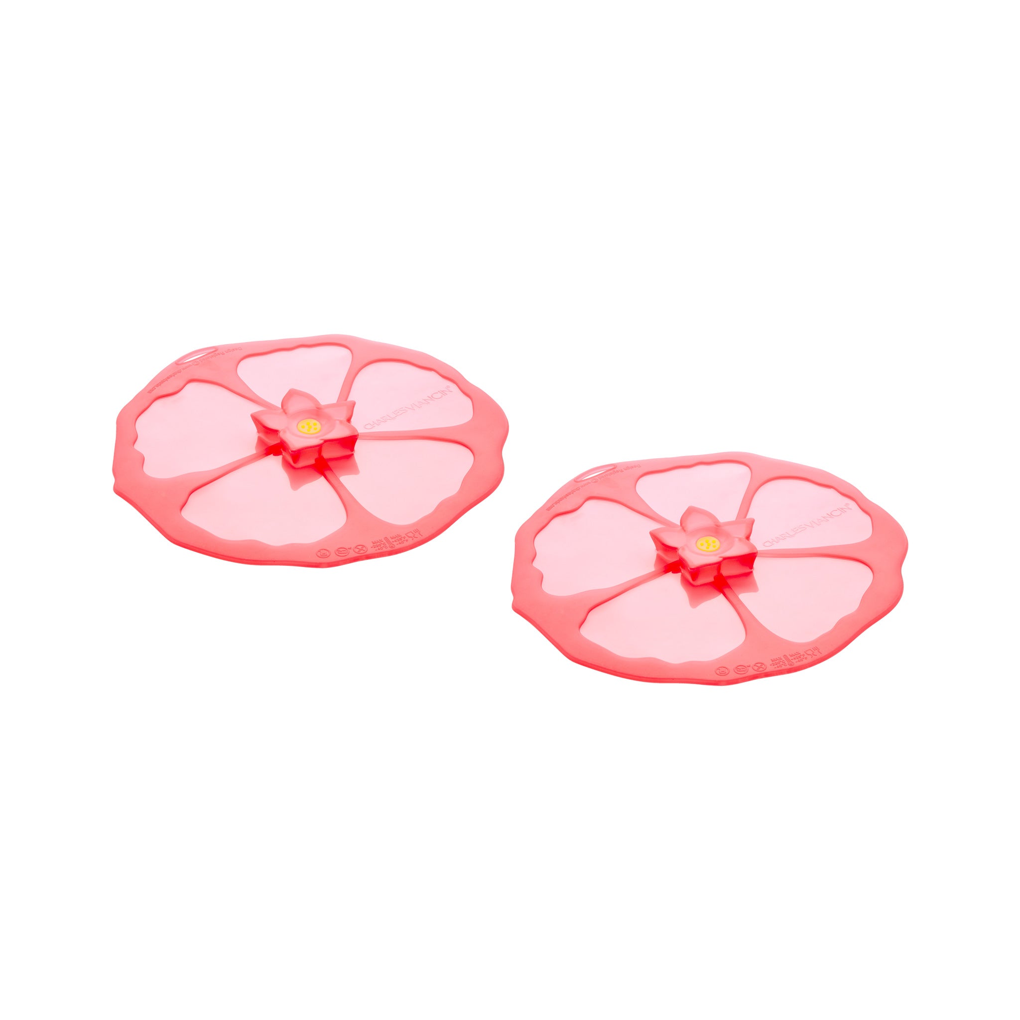 Charles Viancin Hibiscus couvre-verre silicone lot de 2