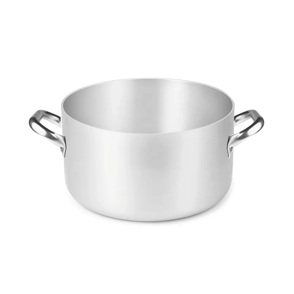 Agnelli Alluminio 3 mm faitout haut induction 2 poignées inox