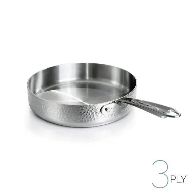 Agnelli Aluinox 3ply Martellato poêle 1 manche induction