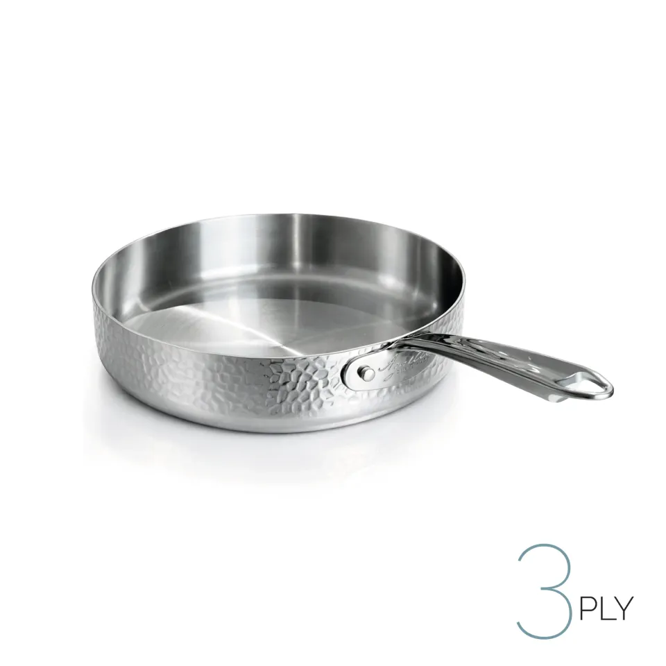 Agnelli Aluinox 3ply Martellato poêle 1 manche induction