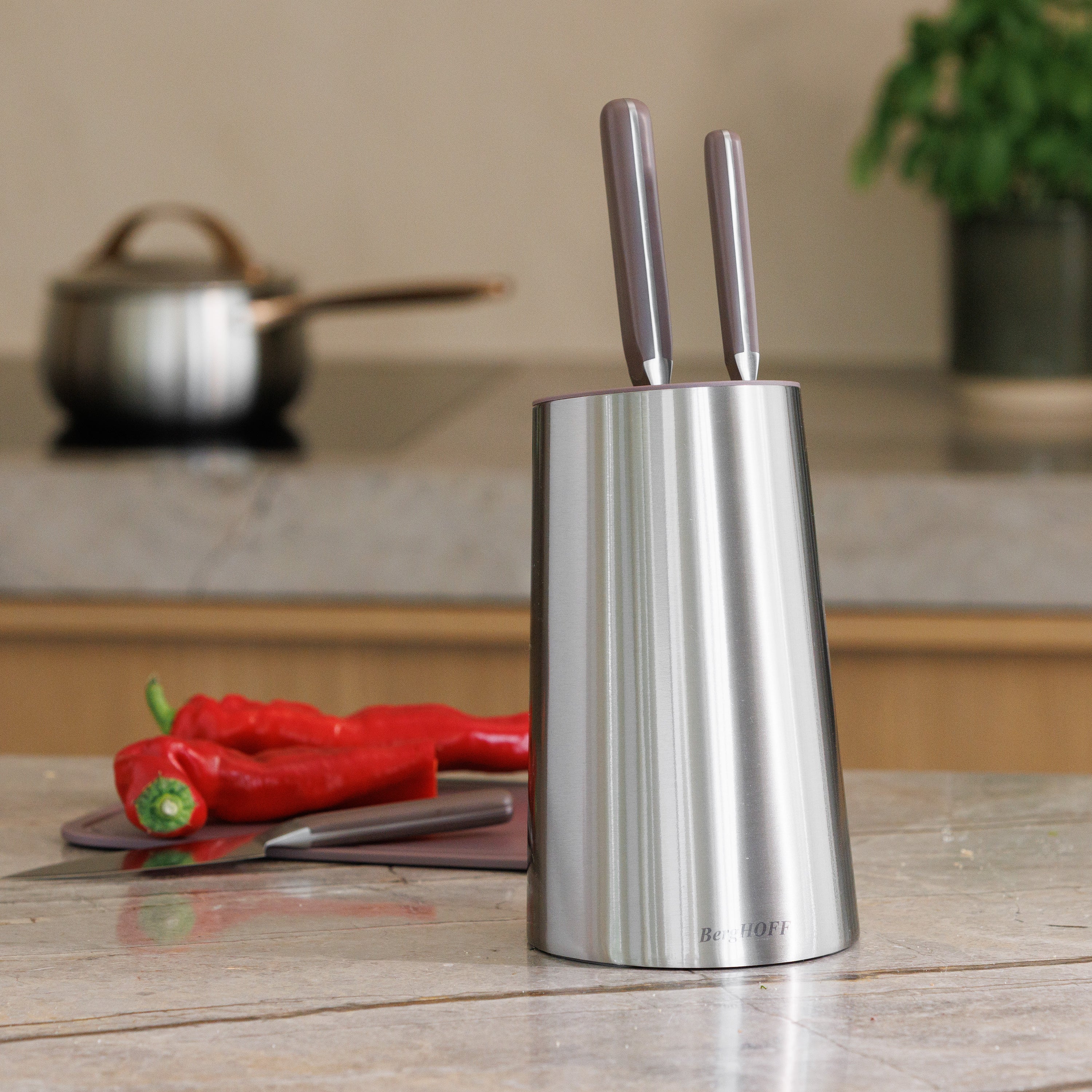 Berghoff Elements Curve Knife Block bloc couteaux vide courbe
