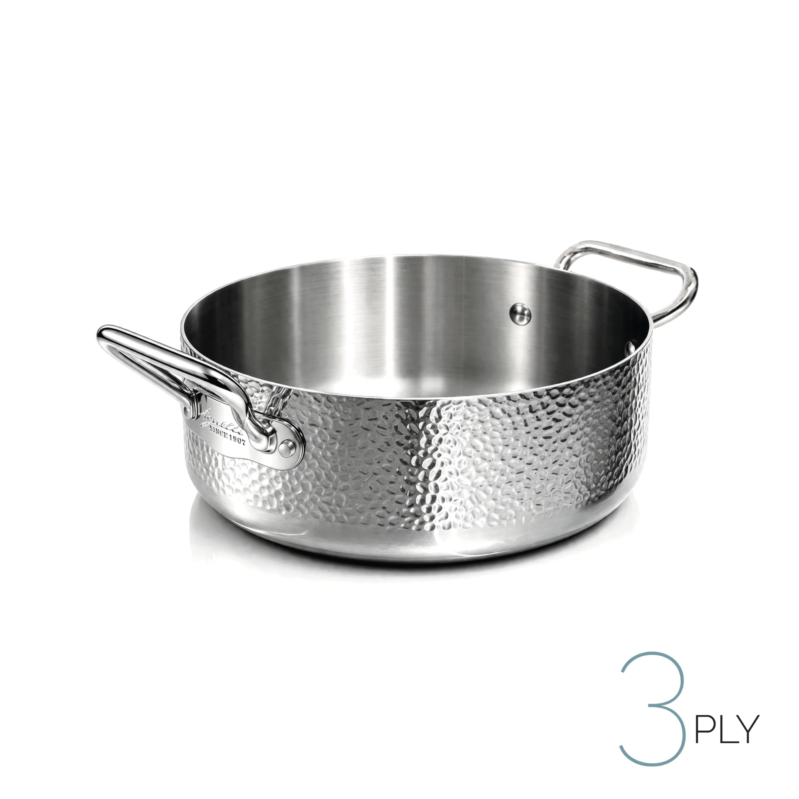 Agnelli Aluinox Martelé Faitout bas inox induction