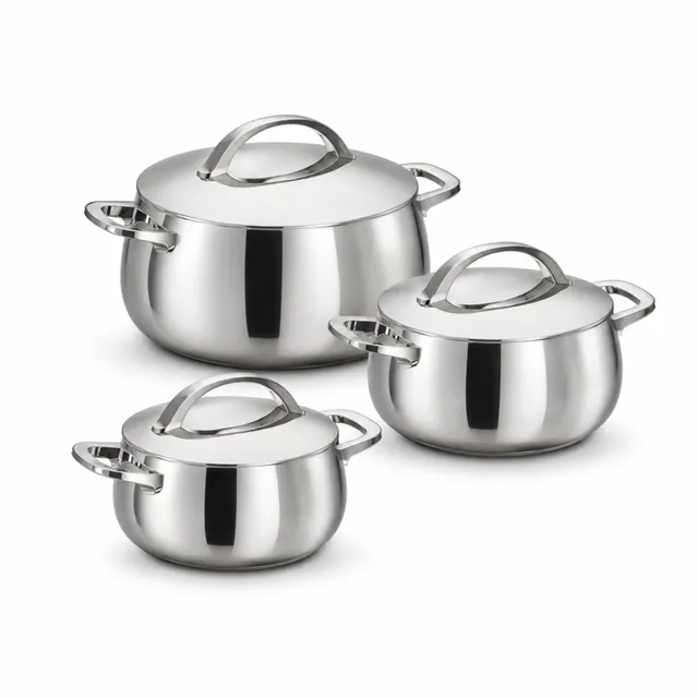 Berghoff Belly Batterie 6 Pièces Faitouts Inox