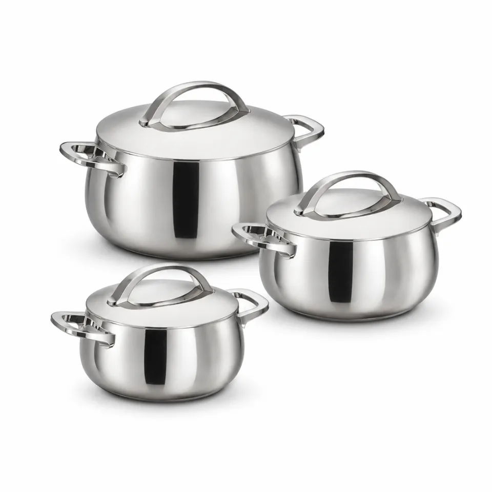 Berghoff Belly Batterie 6 Pièces Faitouts Inox