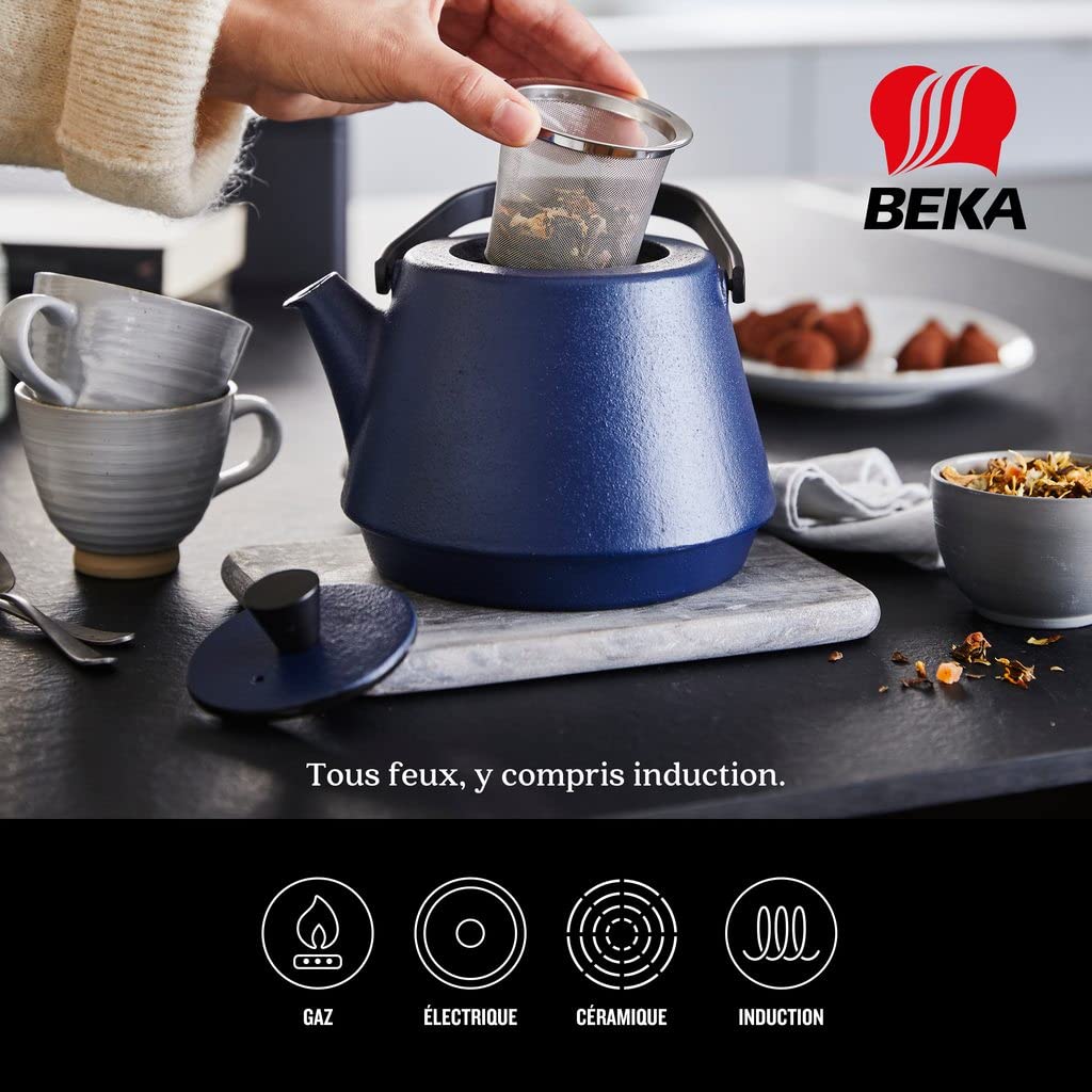 Beka Saga Théière fonte 1,2 L Indigo infuseur