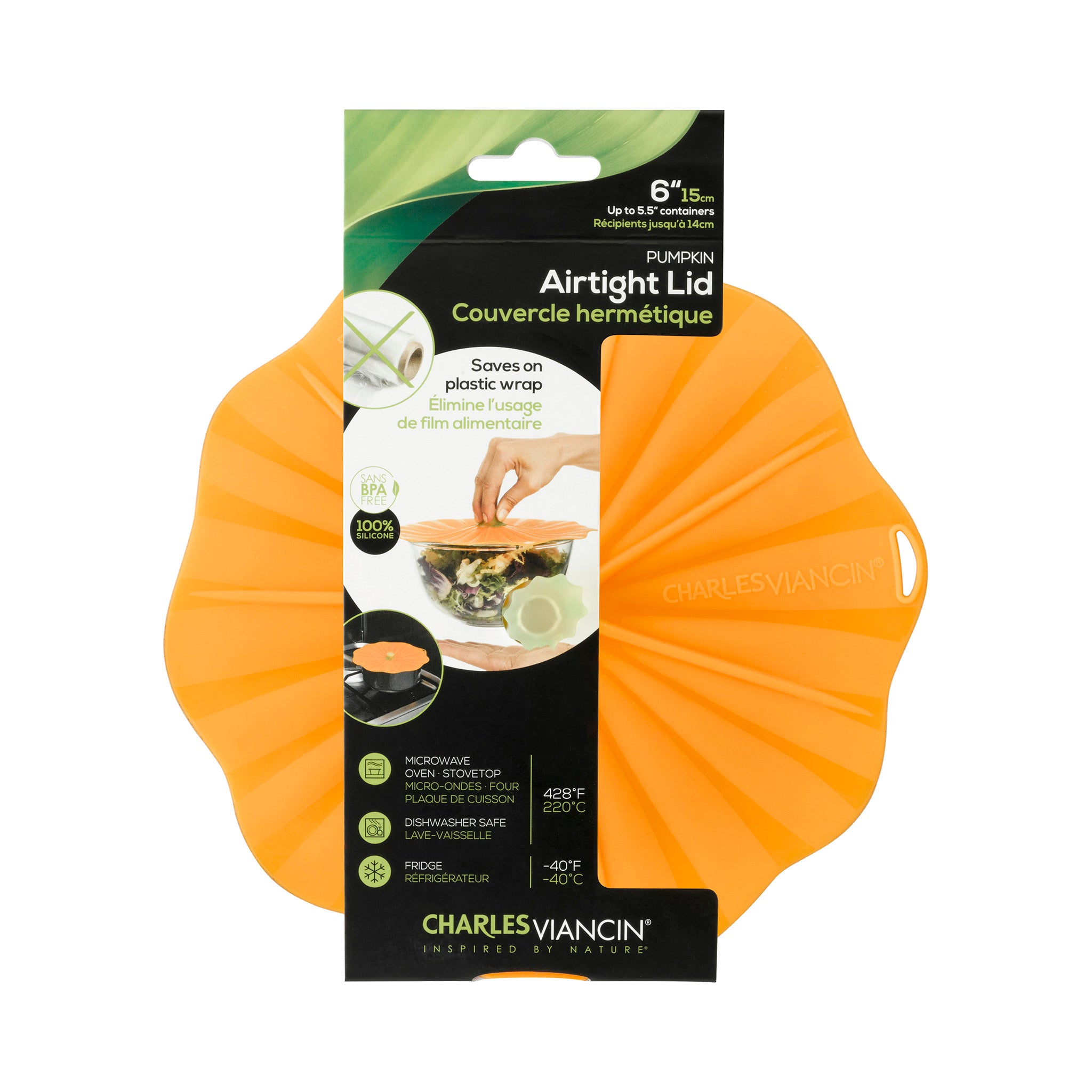 Charles Viancin Pumpkin Lid Bundle couvercle silicone lot 2