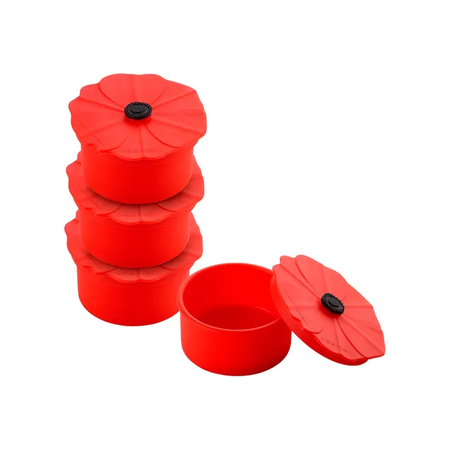 Charles Viancin Poppy boîtes silicone lot 4 petites 150 ml